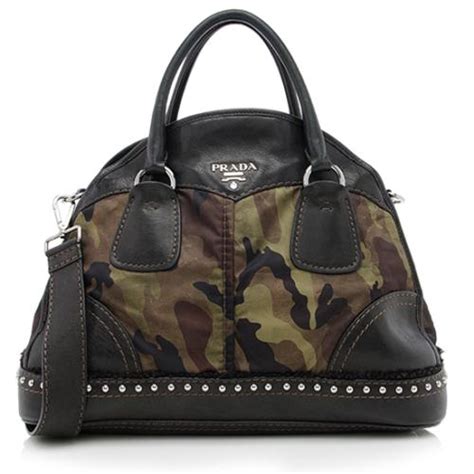 prada tessuto camouflage bowler|PRADA Tessuto Camouflage Dome Satchel .